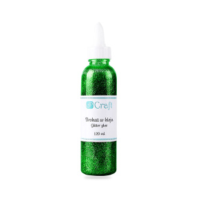 Lipici cu sclipici, 120 ml, verde închis