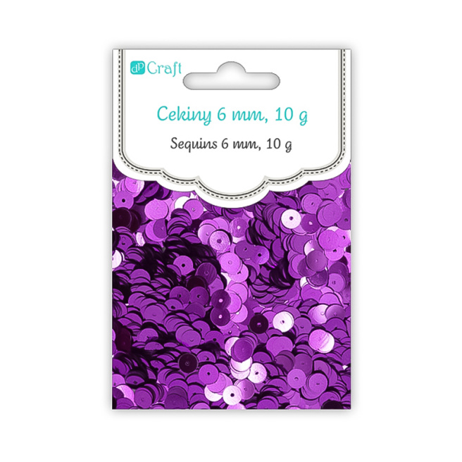 Paiete rotunde, plate 6mm, 10g, - metalic violet
