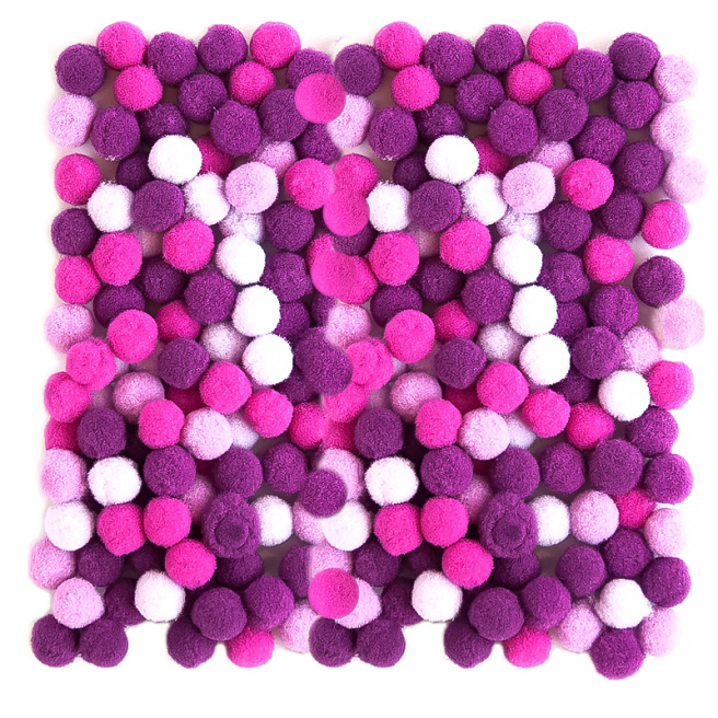 Pompoane pentru decor 1cm mix violet, 120buc.
