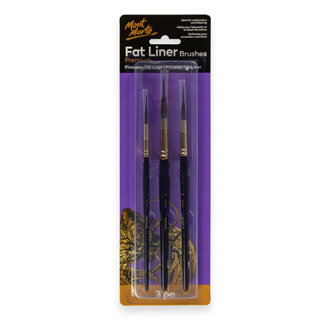 Set de periuțe MontMarte Fat Liner Taklon/Squirrel