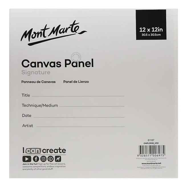 Set pânză pe carton Pkt 2 30.5x30.5 cm, 1 set = 2 bucăți