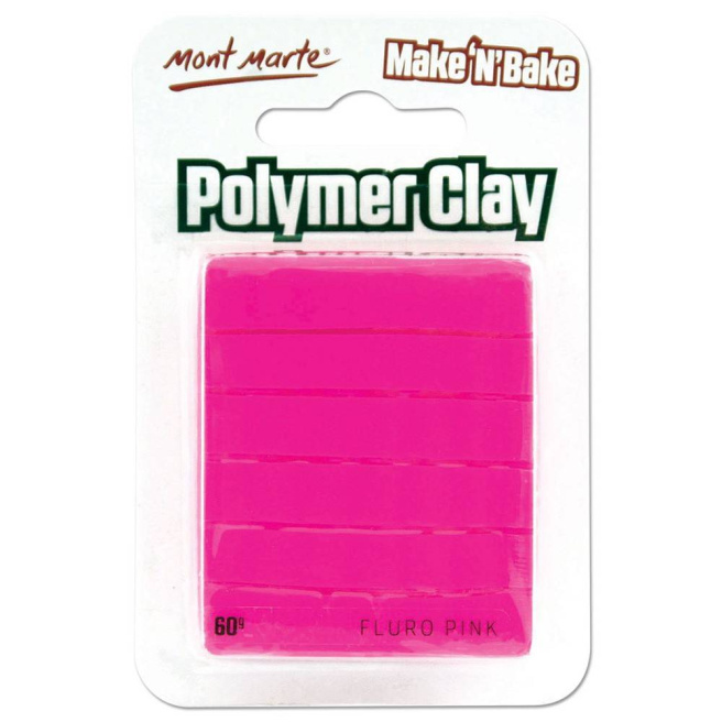 Полимерная глина для выпекания 60 гр Fluro Pink