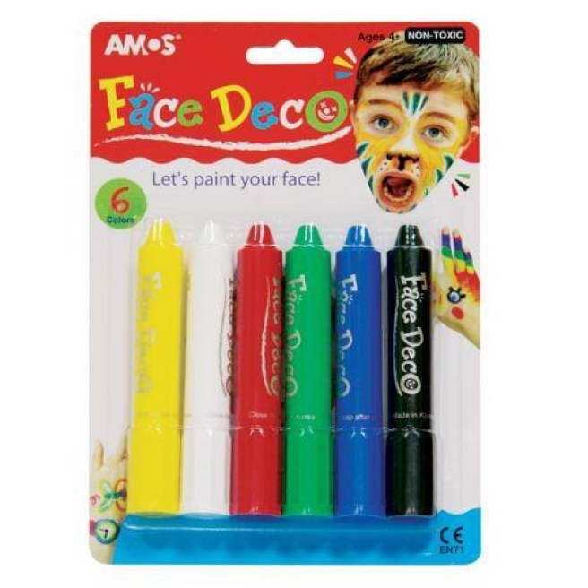 Amos, Face Deco. Cariocă pentru față, 6 culori