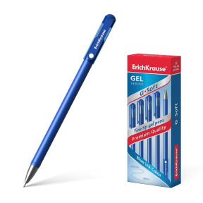 Ручка гелевая Erich Krause G-SOFTgel, синий 0,38 mm