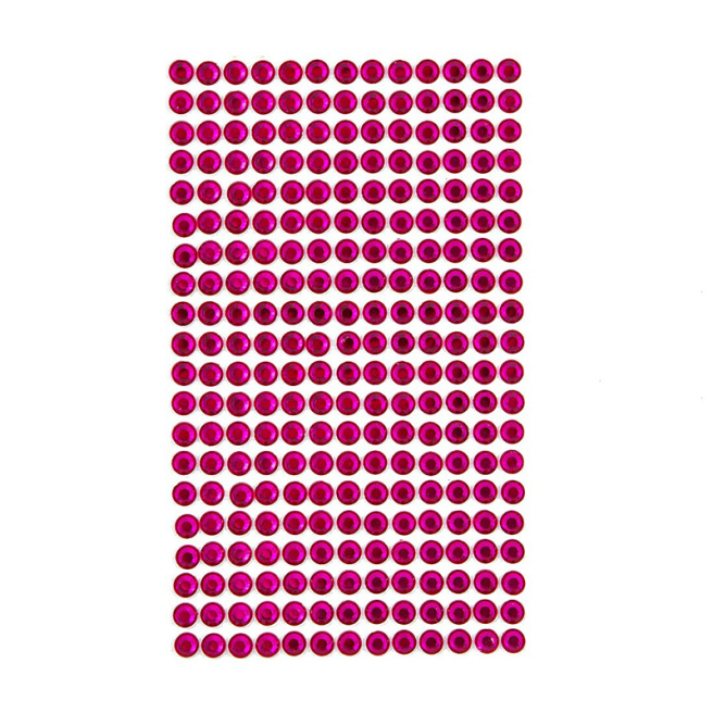 Cristale autoadezive 6 mm 260 buc. fuchsia
