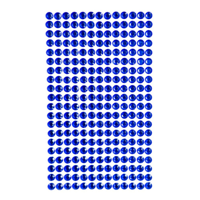 Самоклеящиеся кристалы 6mm, 260 шт. blue