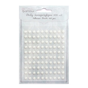 Perle autoadezive 5mm 100 buc. Ivoriu