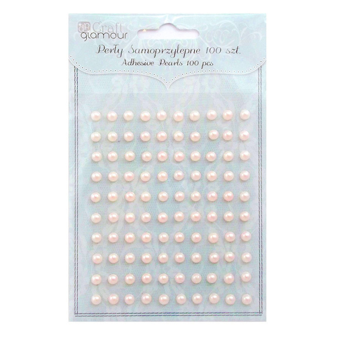 Perle autoadezive 5 mm 100 bucăți, crem
