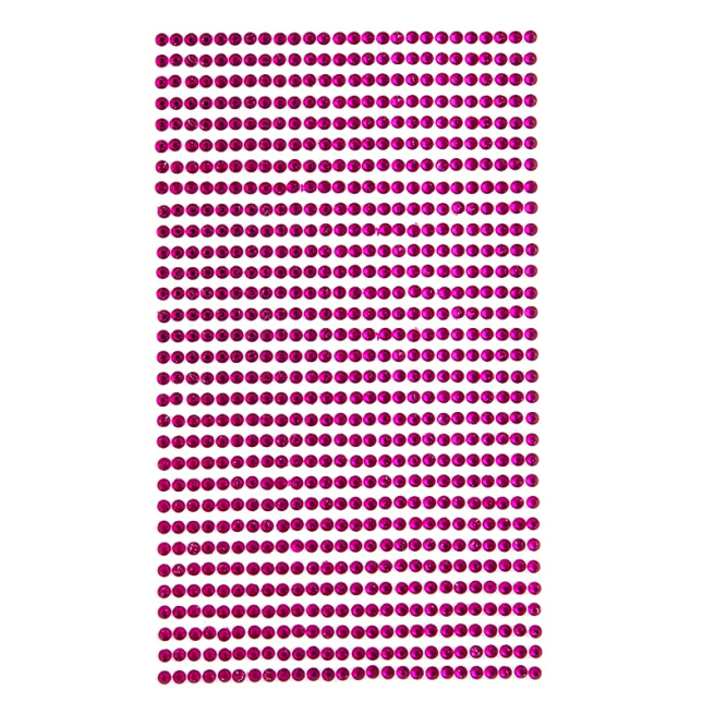 Самоклеящиеся кристалы 3 мм, 806 штук, fuchsia