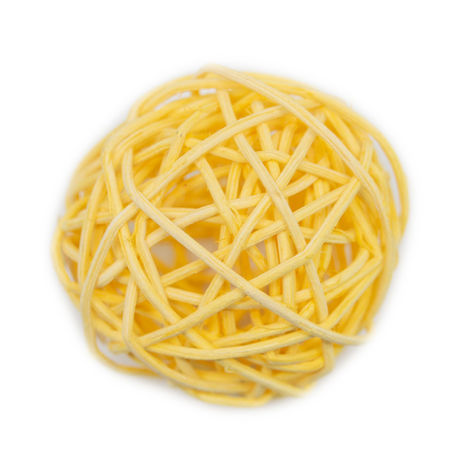 Ротанговый шар, желтый