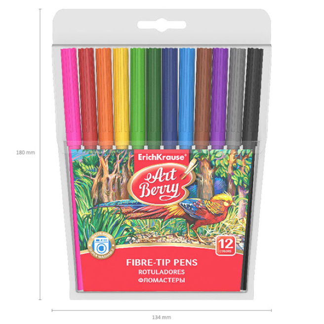 Фломастеры ErichKrause ArtBerry Washable 12 шт.