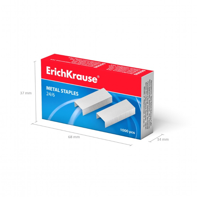 Скобы Erich Krause №24/6, (1000 штук)
