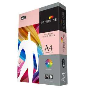 Бумага цветная Paperline 160гр, пастель 250л PINK, розовая