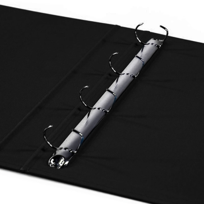 Регистратор A4/4D/35 мм, OfficeLine, PVC, BLACK, черный