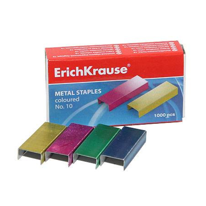 Capse №10 Erich Krause colorate, (1000 bucăți)