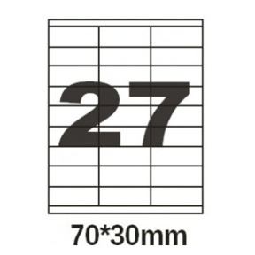 Etichete autoadezive A4, 27 buc., 70*30 mm
