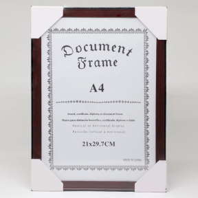 Фоторамка А4 пластиковая арт. 103, красное дерево