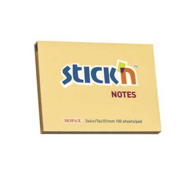 Hârtie pentru notițe, 76x101, 100 foi, portocaliu, STICNK