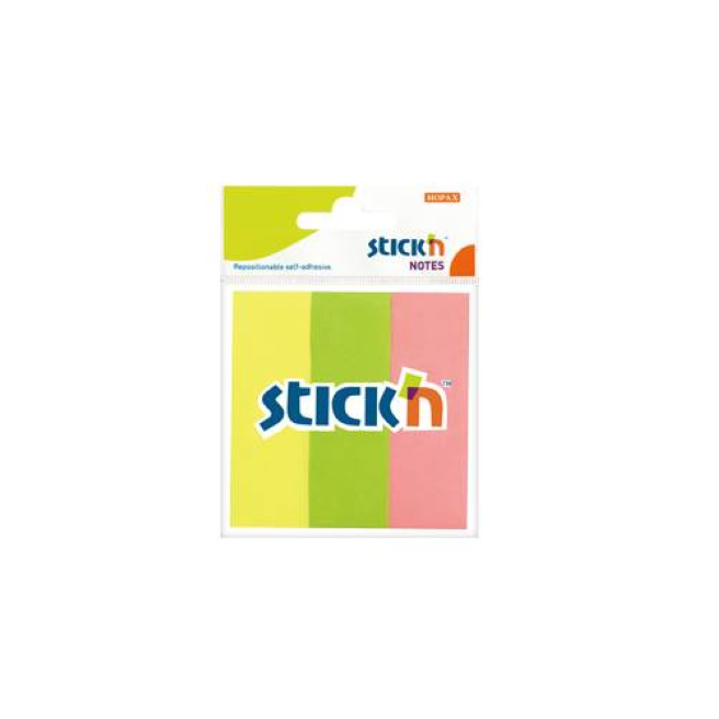 Блок для заметок 75x25/50л неон 3шт. STICK`N