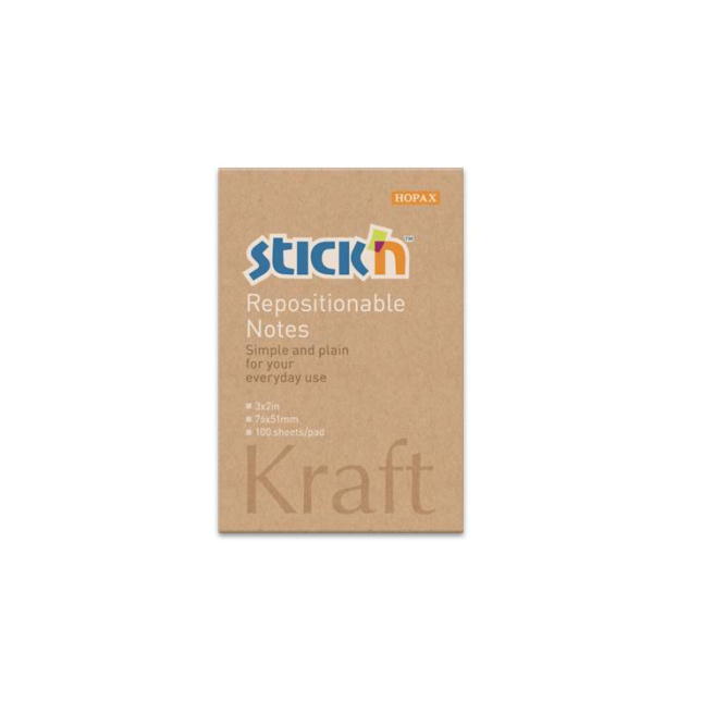 Блок для заметок Kraft 76x51мм/100л STICK`N 21638