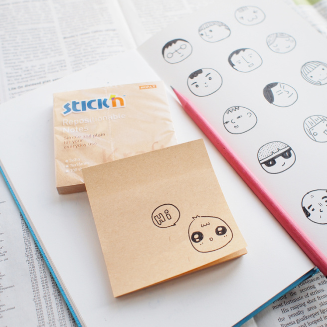 Блок для заметок Kraft 76x76/100л STICK`N