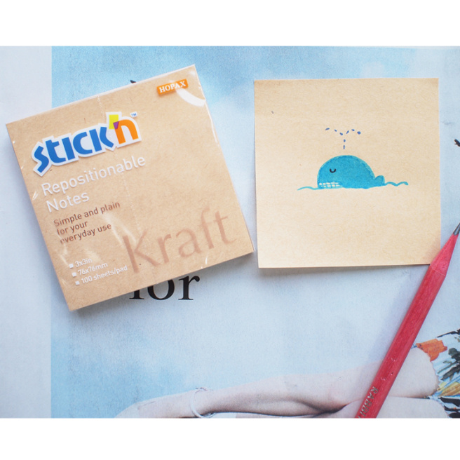 Блок для заметок Kraft 76x76/100л STICK`N