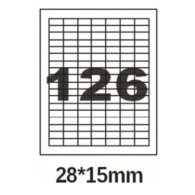 Etichete autoadezive A4, 126 buc., 28*15mm