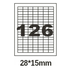 Etichete autoadezive A4, 126 buc., 28*15mm