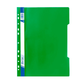 Mapă din plastic cu șină OfficeLine, 160/250 mkm, 11 găuri, verde