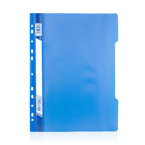 Mapă din plastic cu șină OfficeLine, 160/250 mkm, 11 găuri, albastru