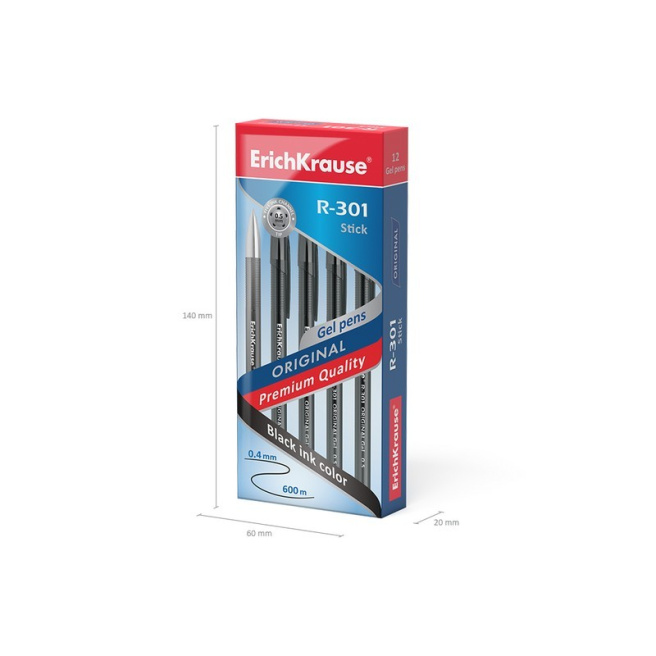Pix cu gel Erich Krause R-301 negru ORIGINAL