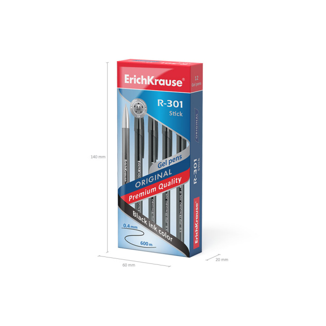 Pix cu gel Erich Krause R-301 negru ORIGINAL
