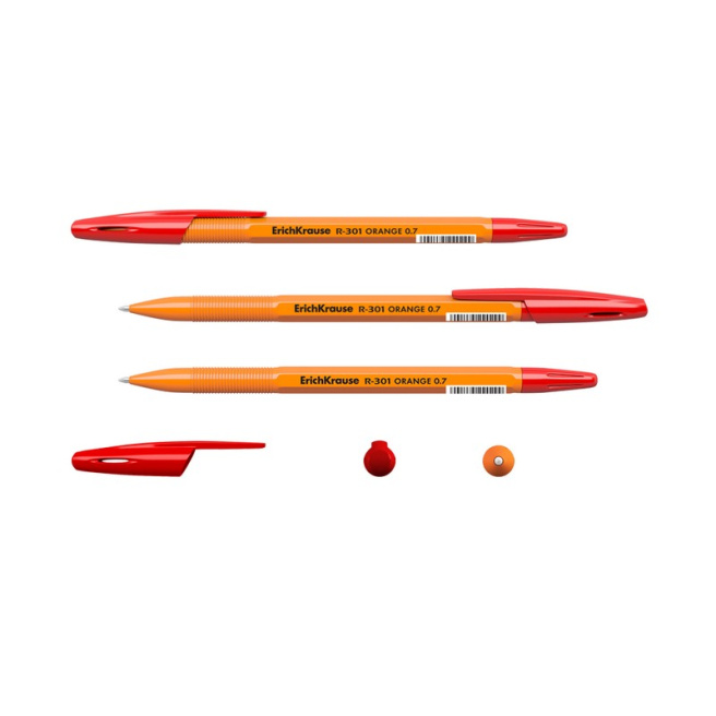 Pix roller Erich Krause Orange R-301, roșu 0,7mm