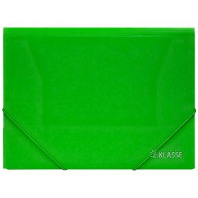 Папка А4 на резинках Klasse Neon, зеленая
