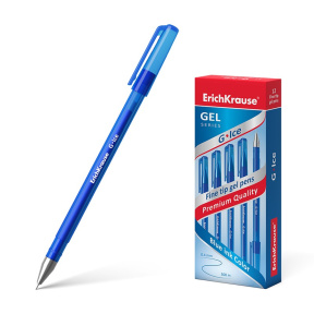 Ручка гелевая Erich Krause G-ICE gel синий 0,38 mm