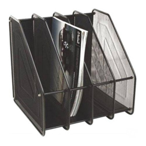 Набор лотков вертикальных 4-cекционных металлический ЧЕРНЫЙ