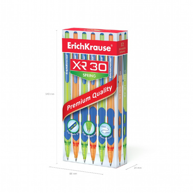 Pix cu bila cu buton Erich Krause XR-30 SPRING, albastru
