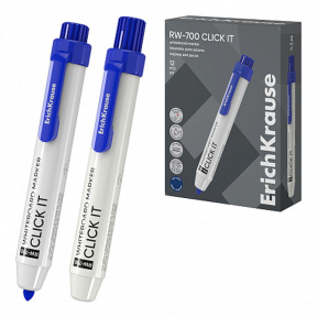 Маркер для досок автоматический ErichKrause RW-700 Click it, синий