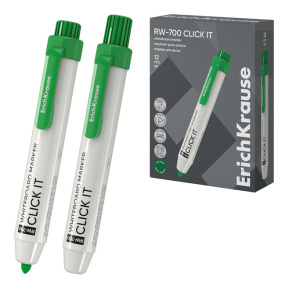 Маркер для досок автоматический ErichKrause RW-700 Click it, зеленый