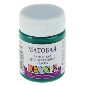 Acril verde de smarald mat Decola 50ml