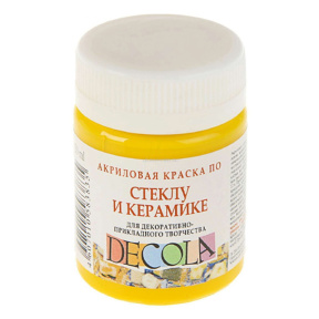 Acril pentru sticlă și ceramică Decola 50 ml, galben