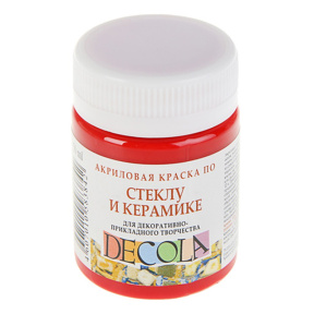 Acril pentru sticlă și ceramică Decola 50 ml, roșu