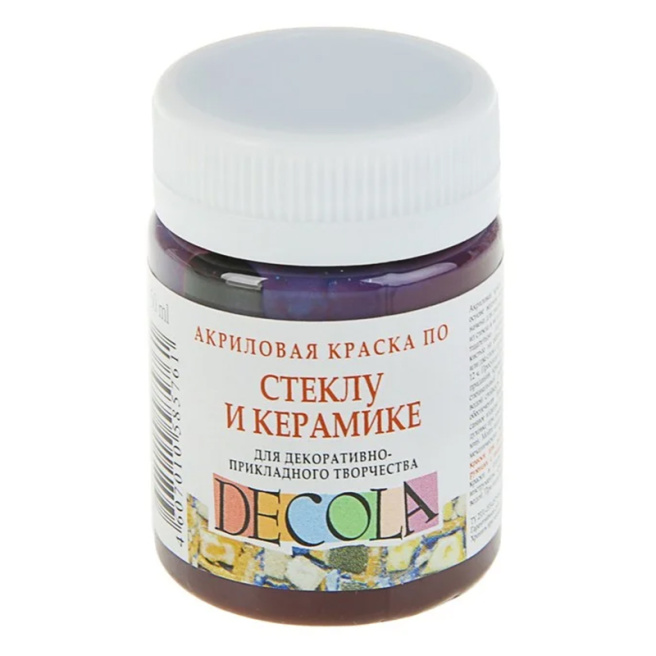 Acril pentru sticlă și ceramică Decola 50 ml, maro