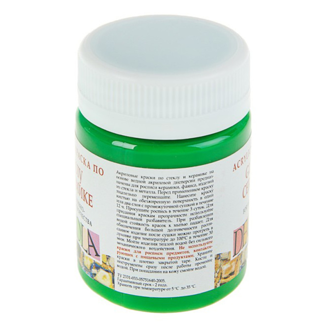 Acril pentru sticlă și ceramică Decola 50 ml, verde deschis