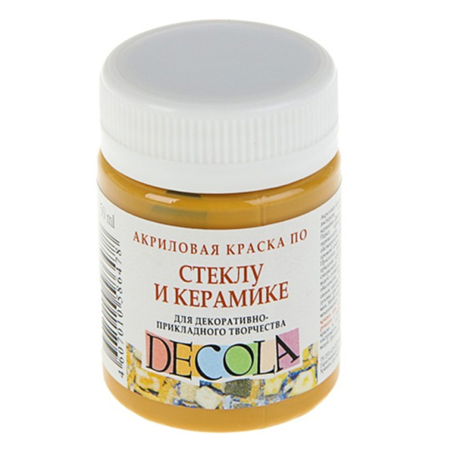 Acril pentru sticlă și ceramică Decola 50 ml, ocru deschis