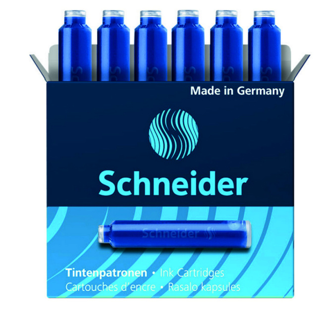 Cerneala patron stilou SCHNEIDER 6/SET, albastru