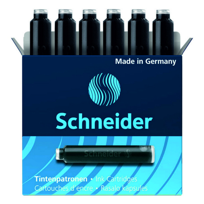 Cerneala patron stilou SCHNEIDER  6/SET, negru