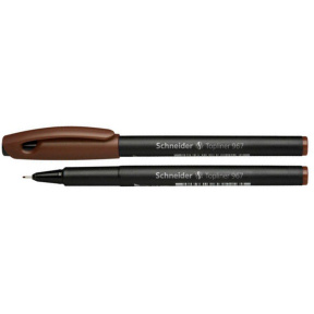Ручка капиллярная SCHNEIDER TOPLINER 967, коричневая 0,4 мм
